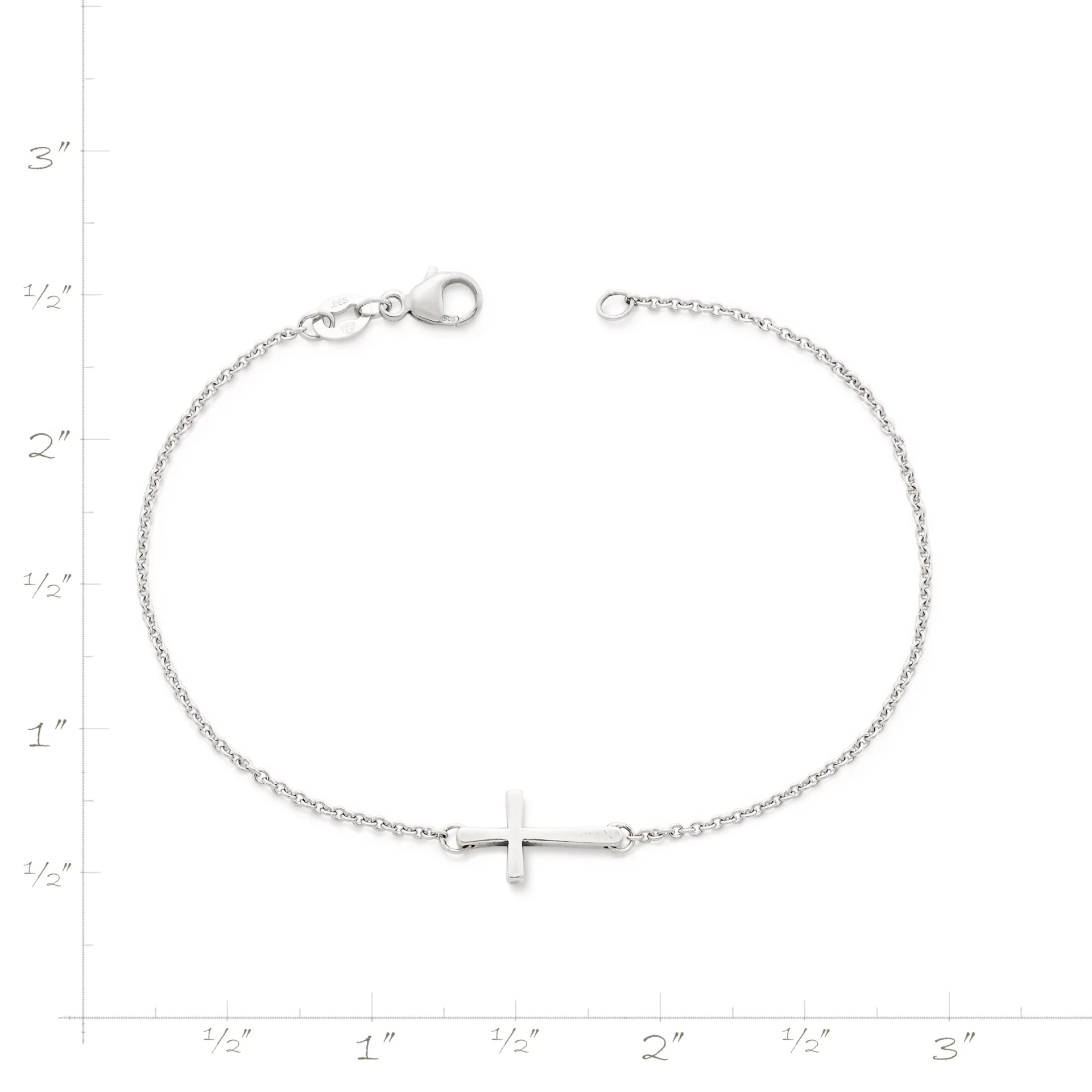 Petite Latin Cross Link Bracelet - Image 3