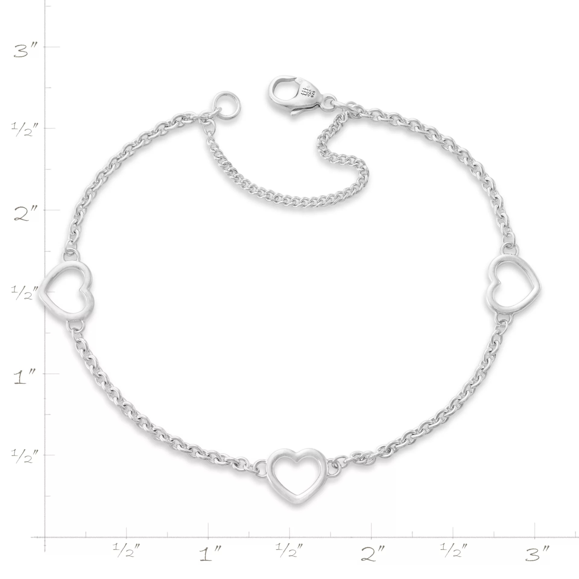 Heart Station Charm Bracelet - Image 2