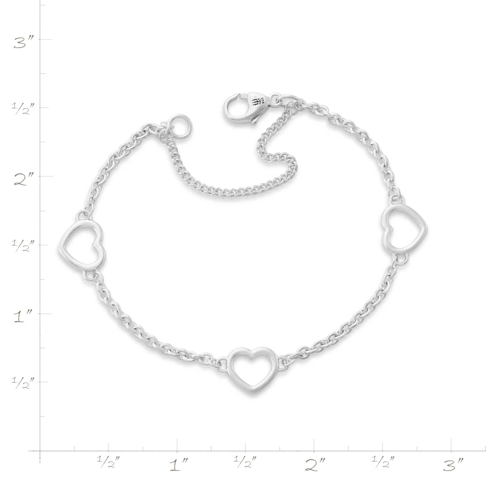 Heart Station Charm Bracelet - Image 4