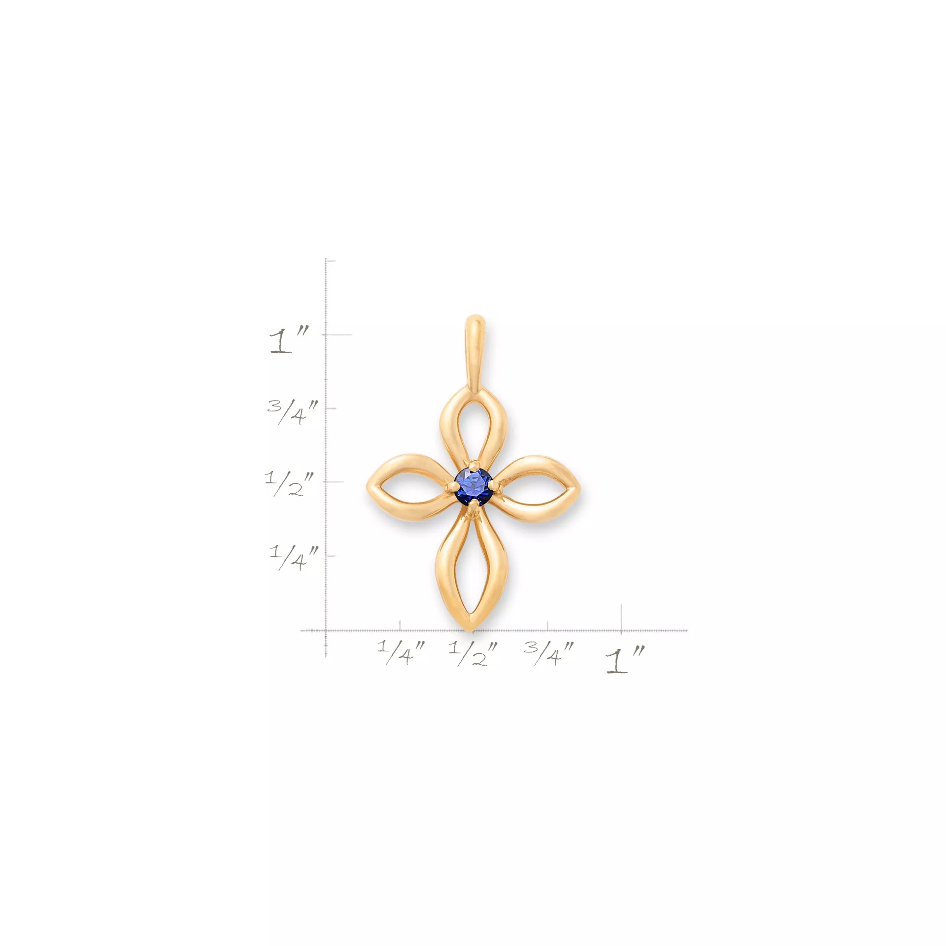 Avery Remembrance Birthstone Cross Pendant - Image 3