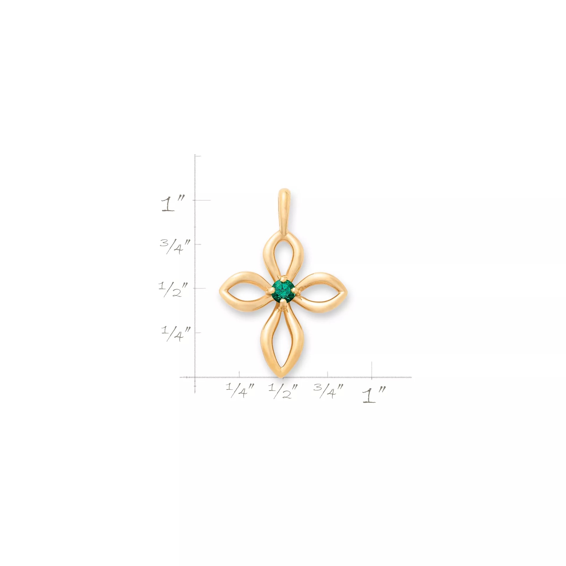 Avery Remembrance Birthstone Cross Pendant - Image 3