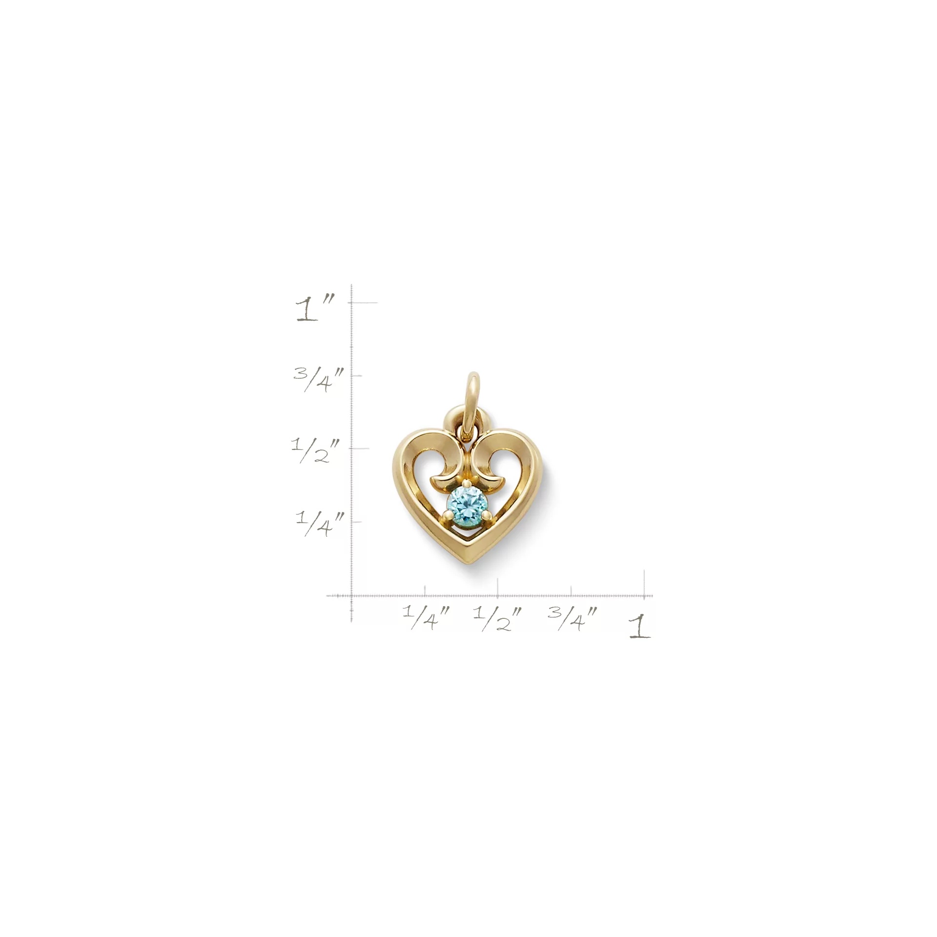Avery Remembrance Heart Birthstone Charm - Image 2