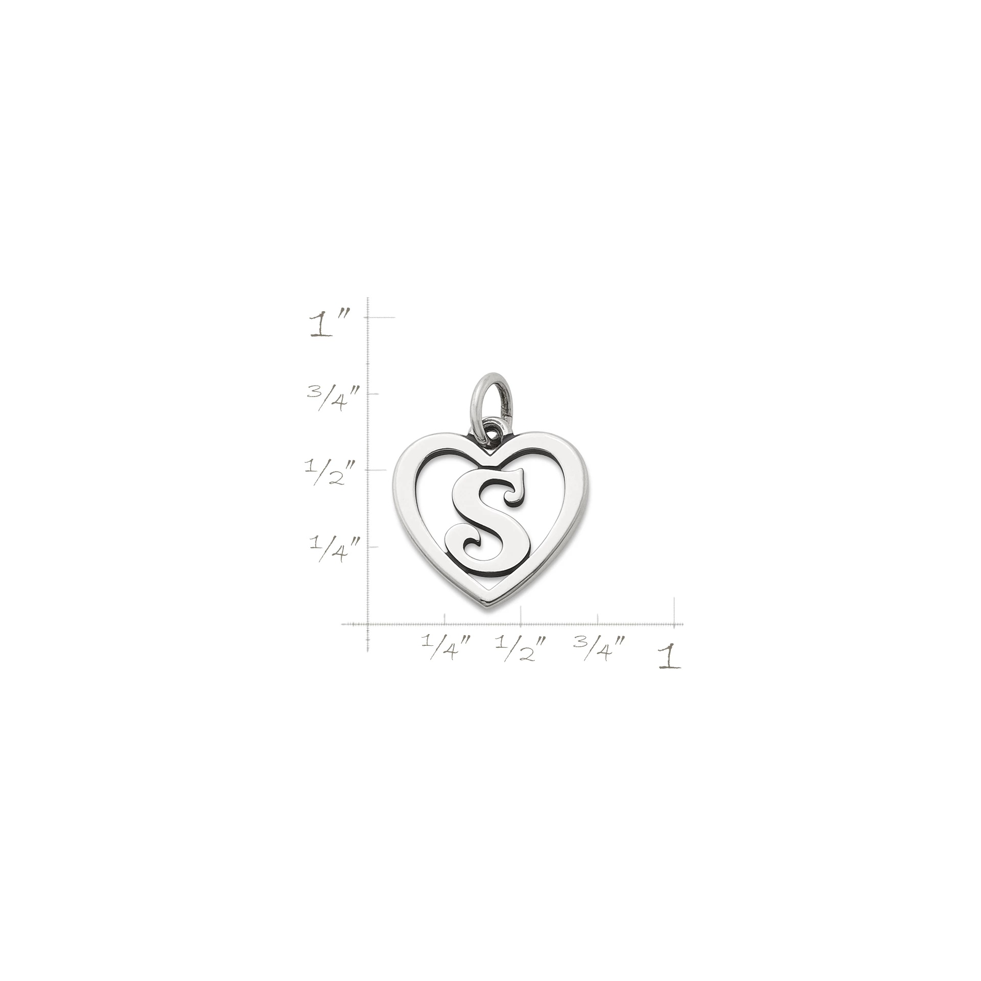 Heart Script Initial Charm - Image 3