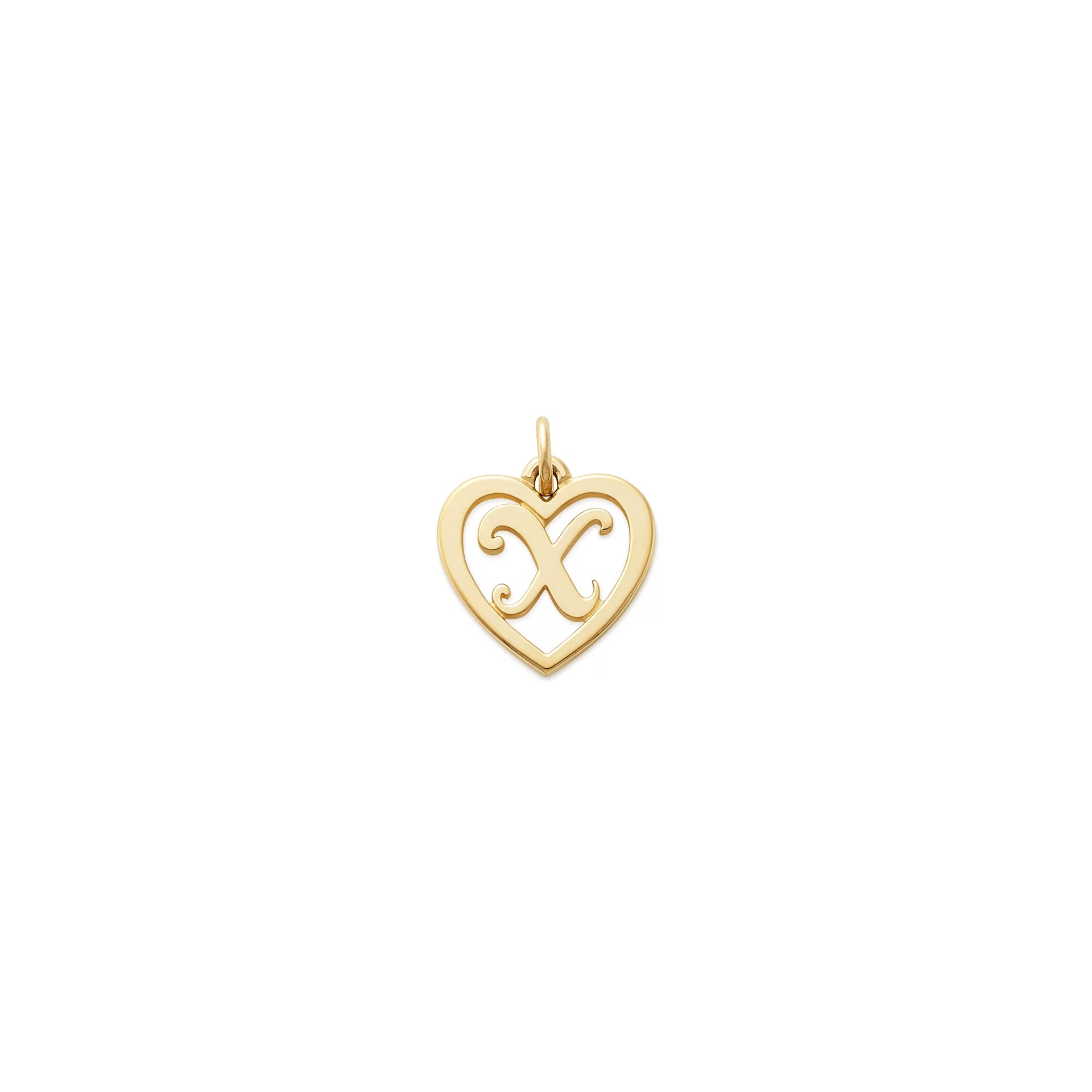 Heart Script Initial Charm