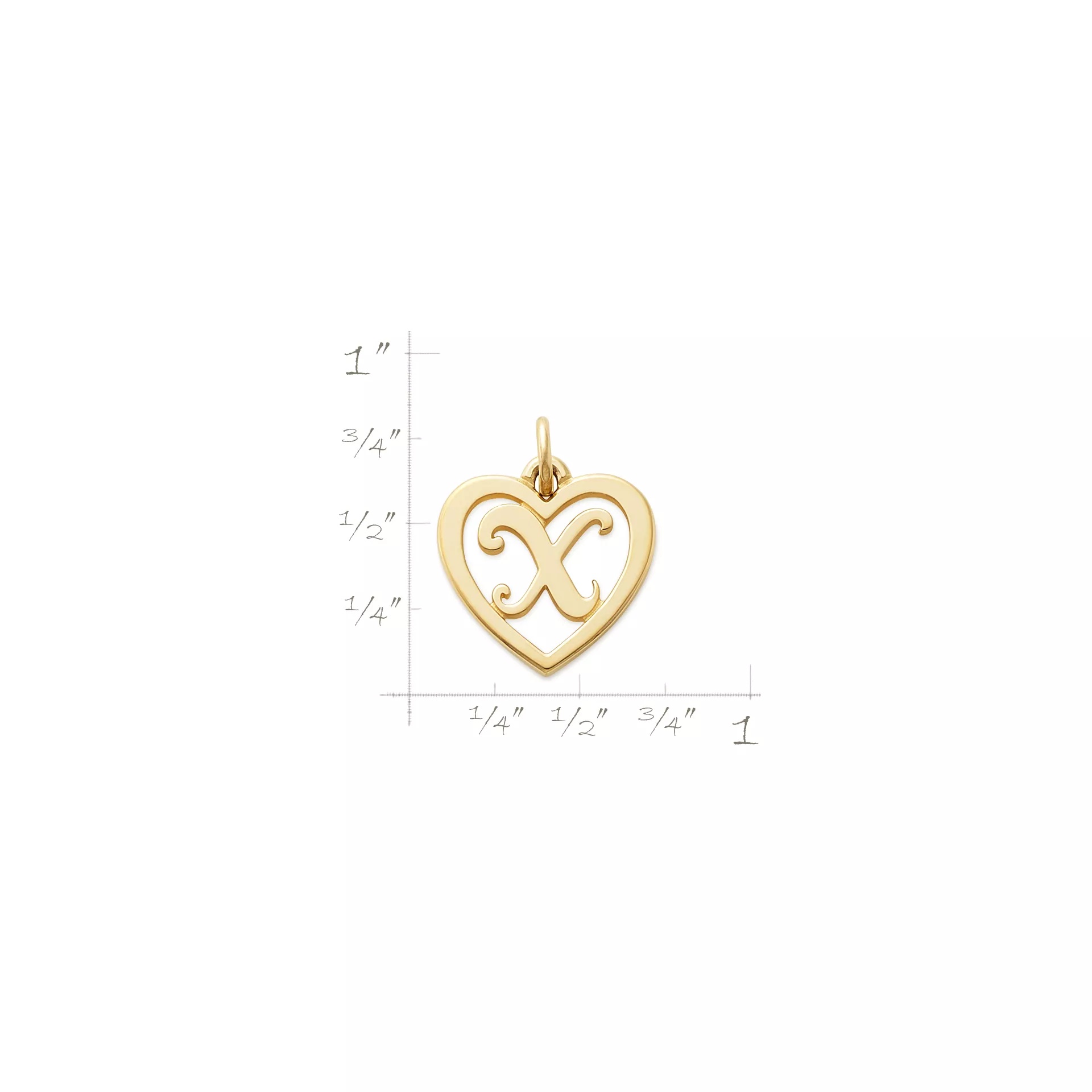 Heart Script Initial Charm - Image 4