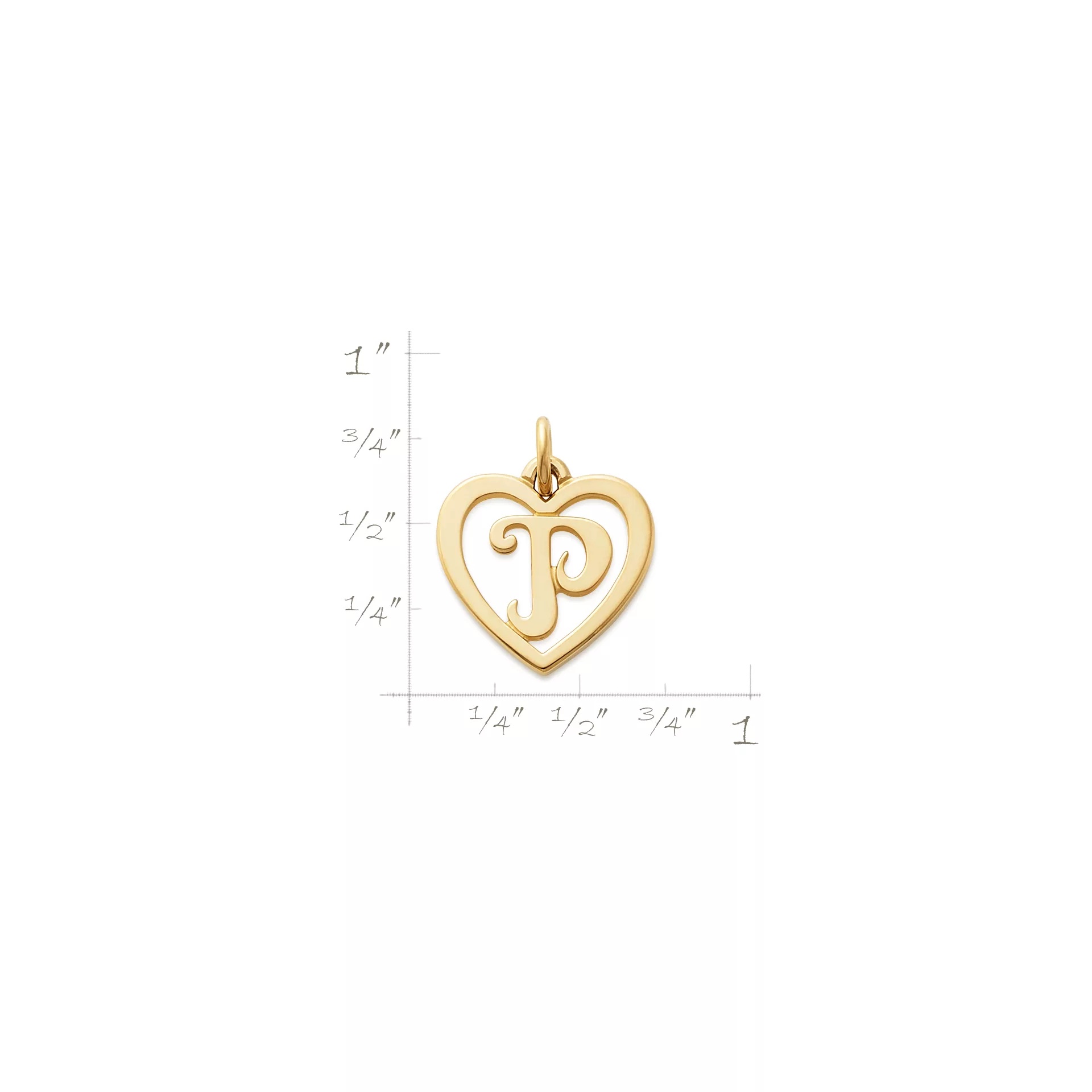 Heart Script Initial Charm - Image 4