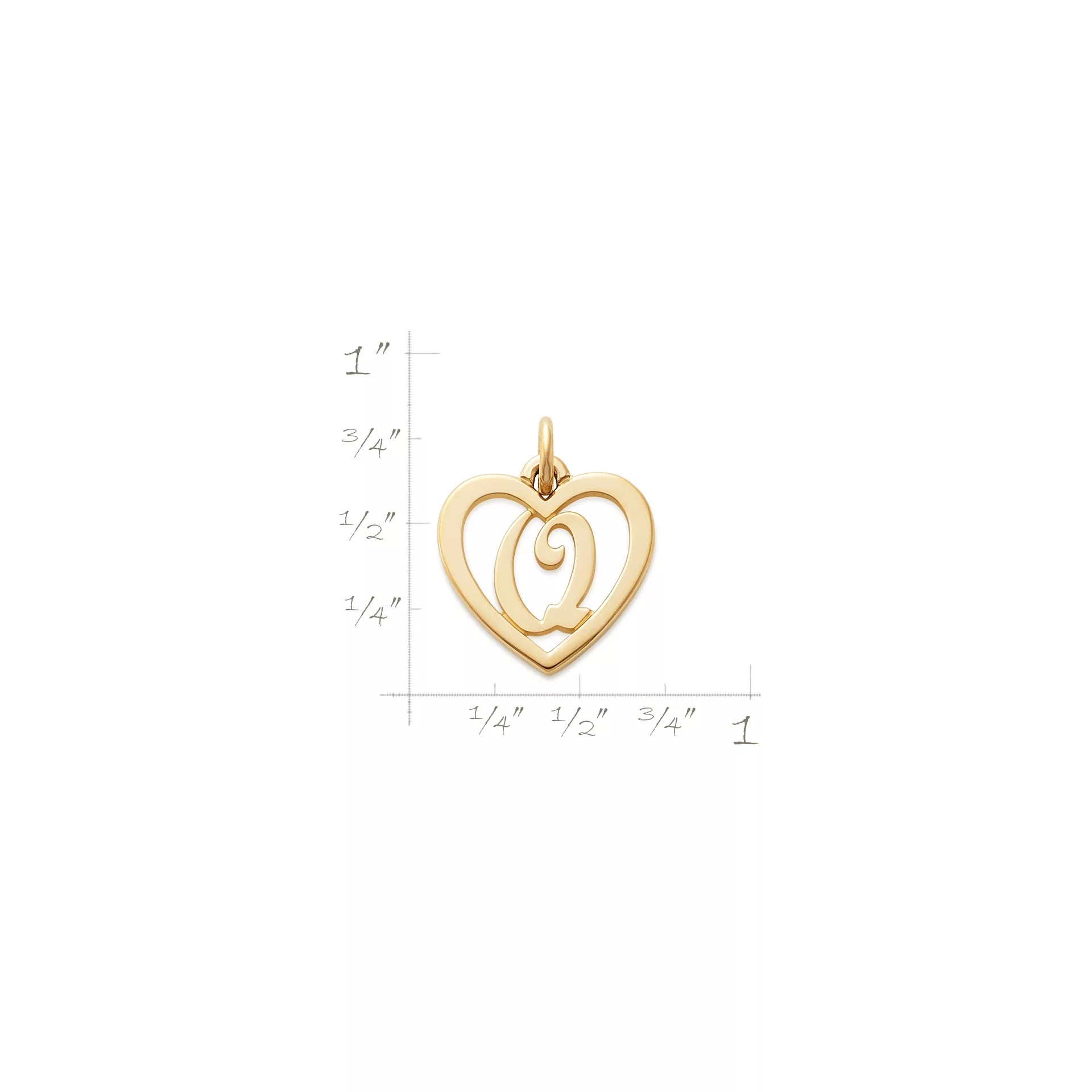 Heart Script Initial Charm - Image 4
