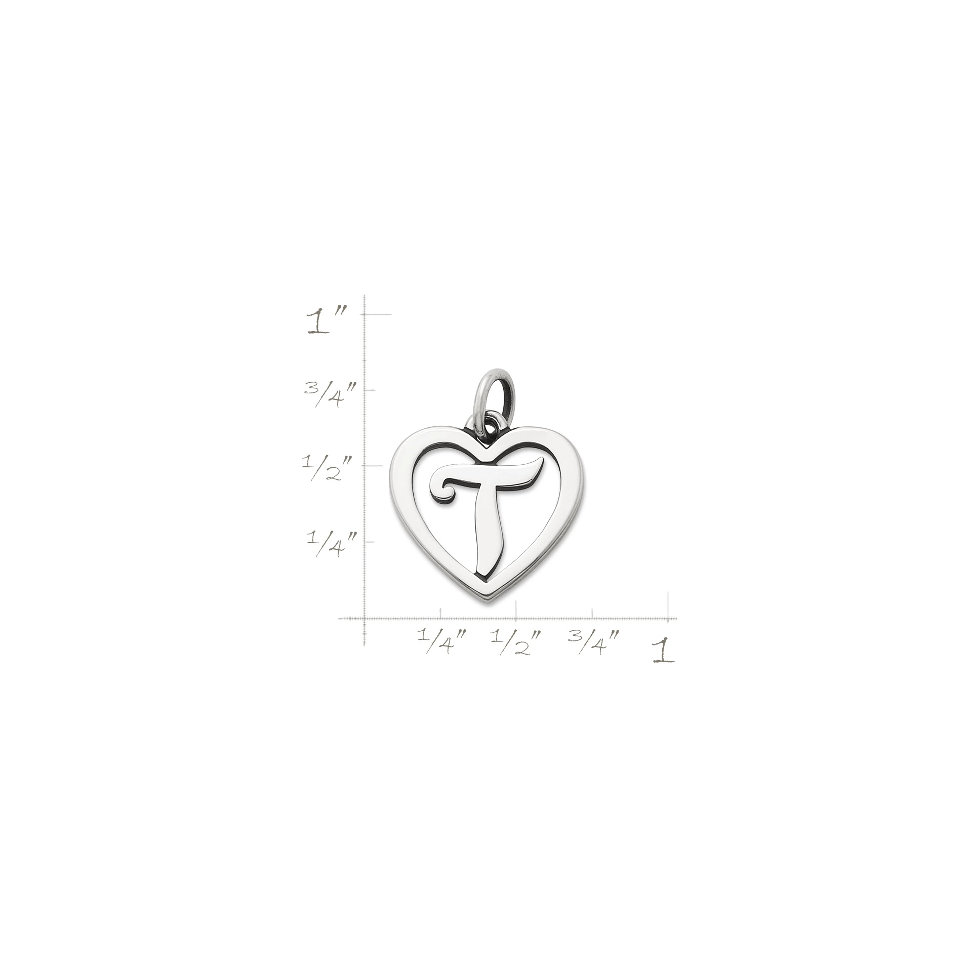 Heart Script Initial Charm - Image 3