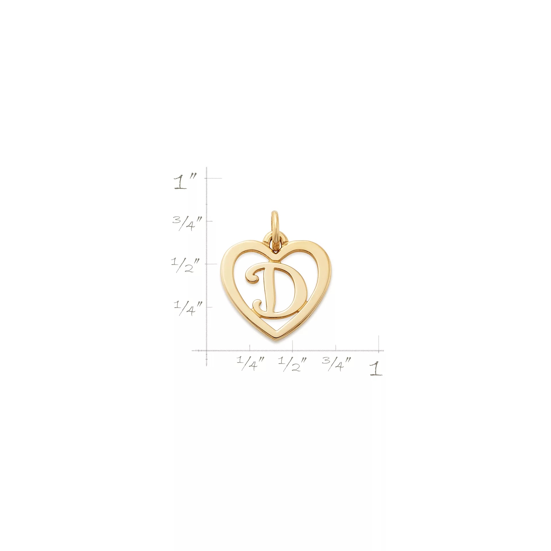 Heart Script Initial Charm - Image 4
