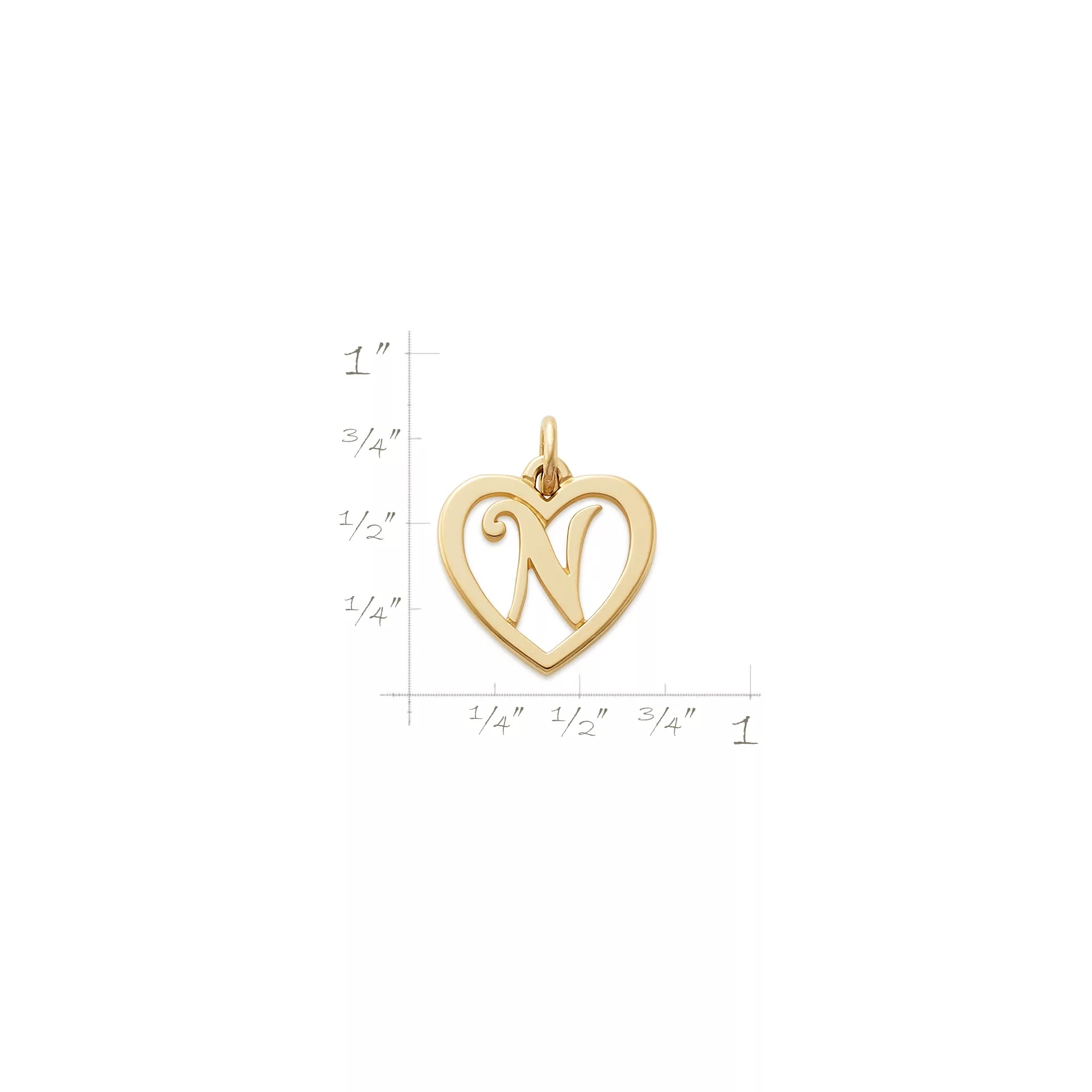 Heart Script Initial Charm - Image 4