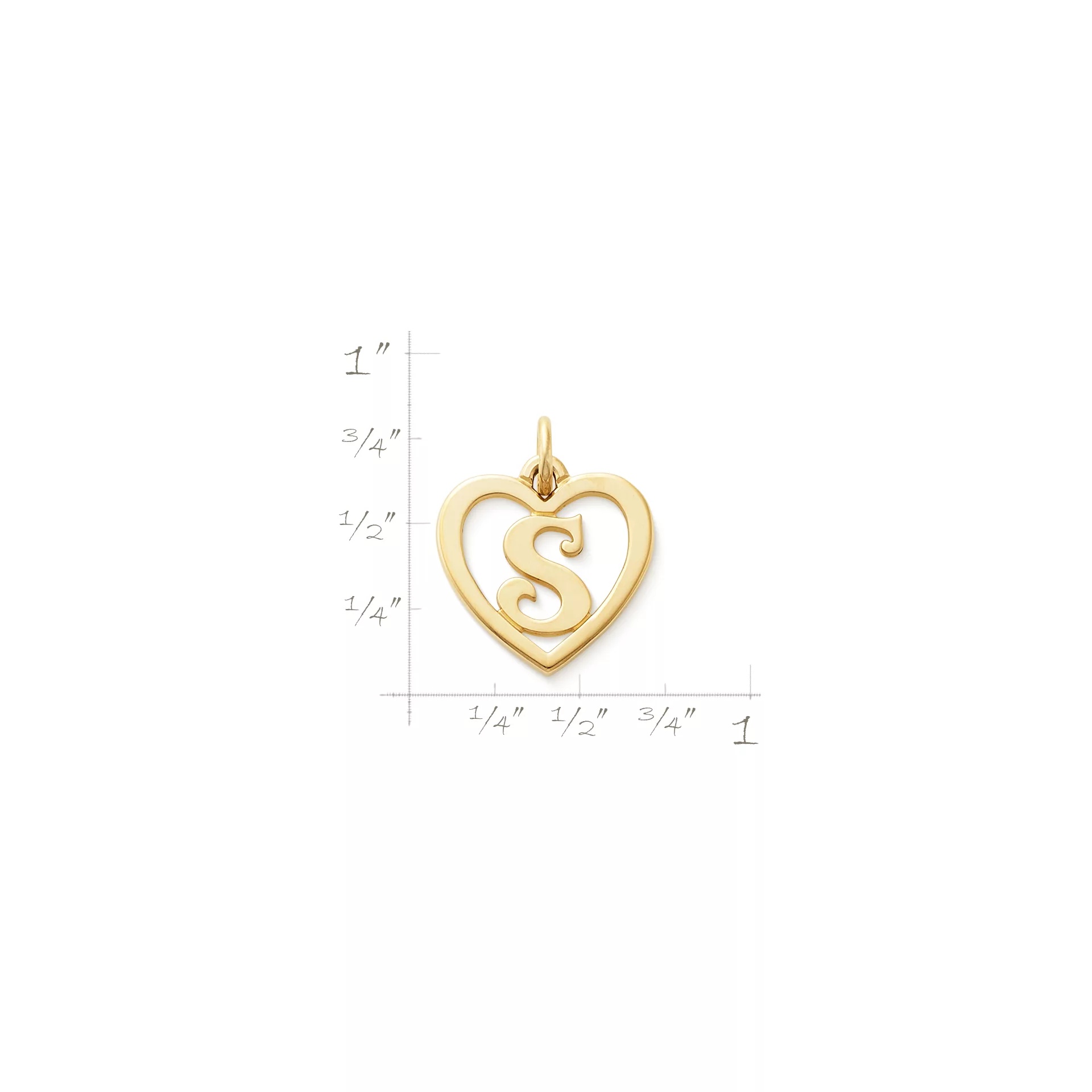 Heart Script Initial Charm - Image 4