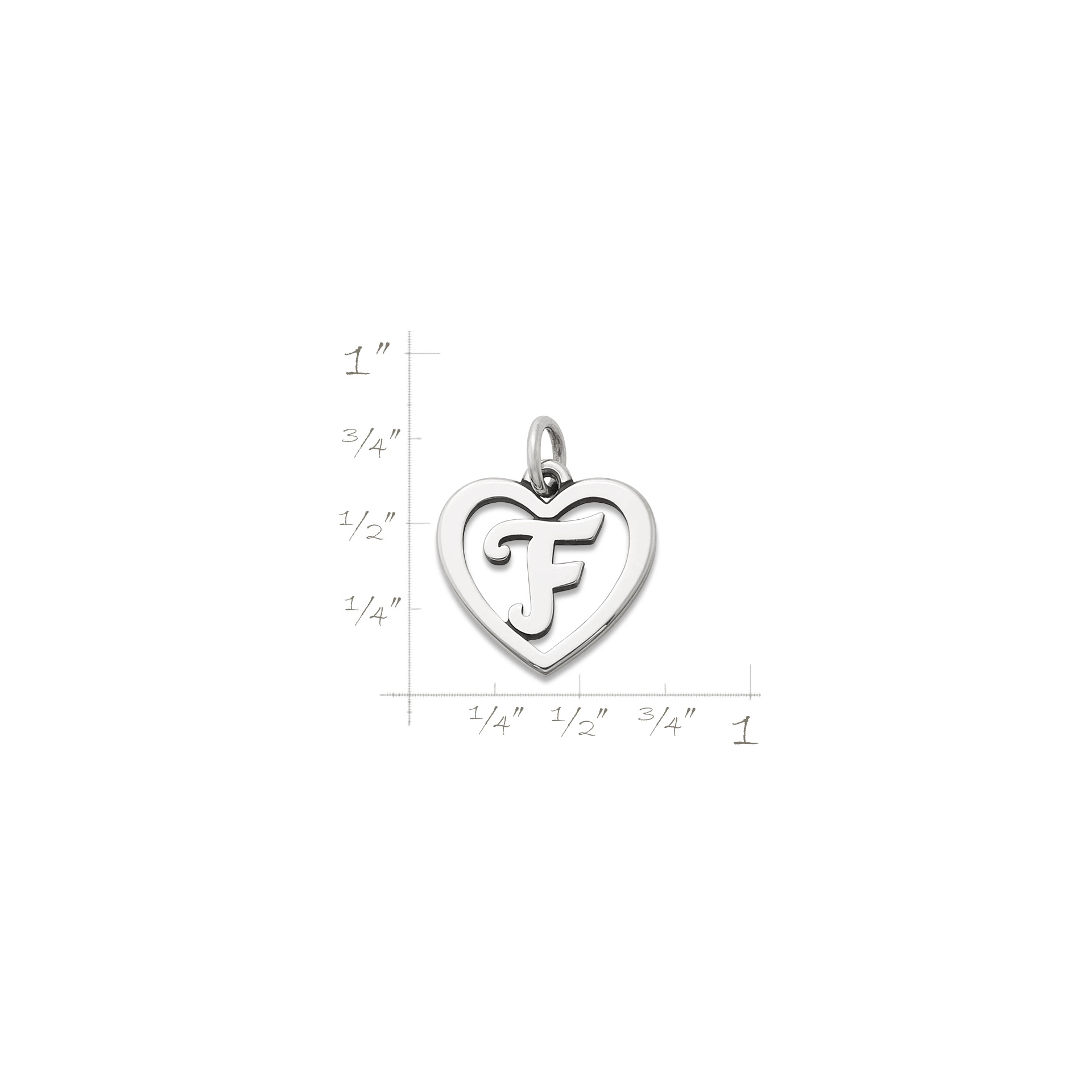 Heart Script Initial Charm - Image 3