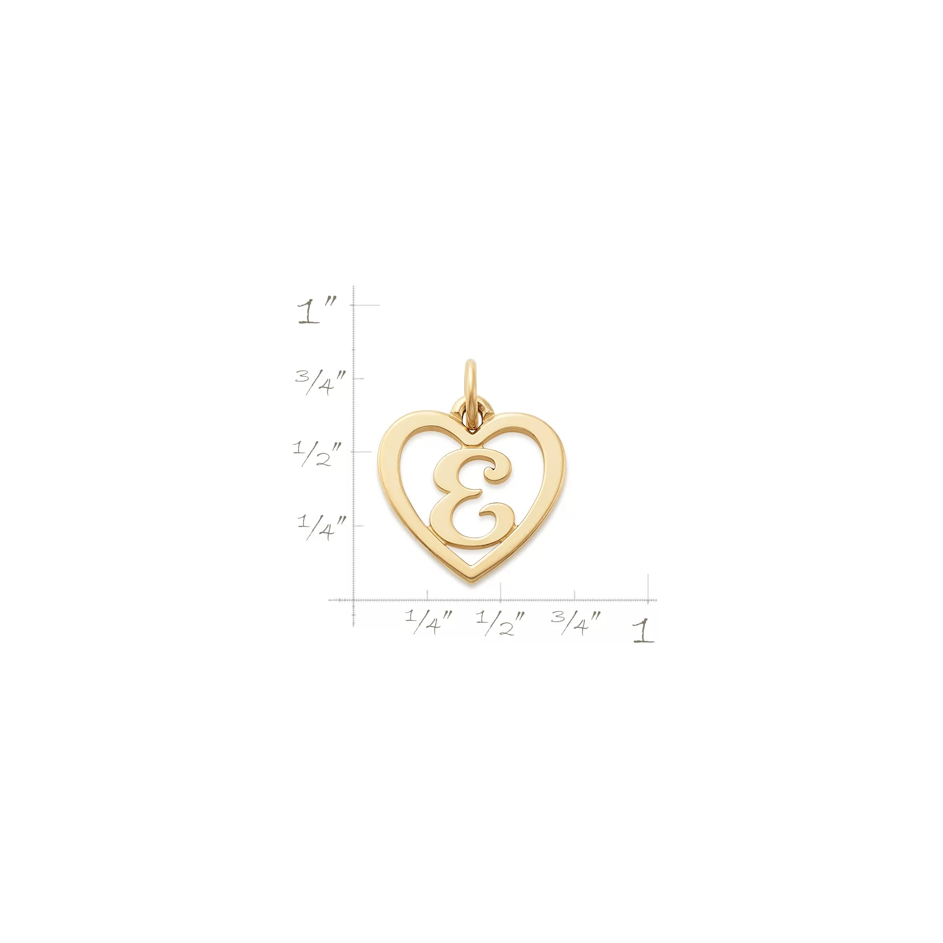 Heart Script Initial Charm - Image 3