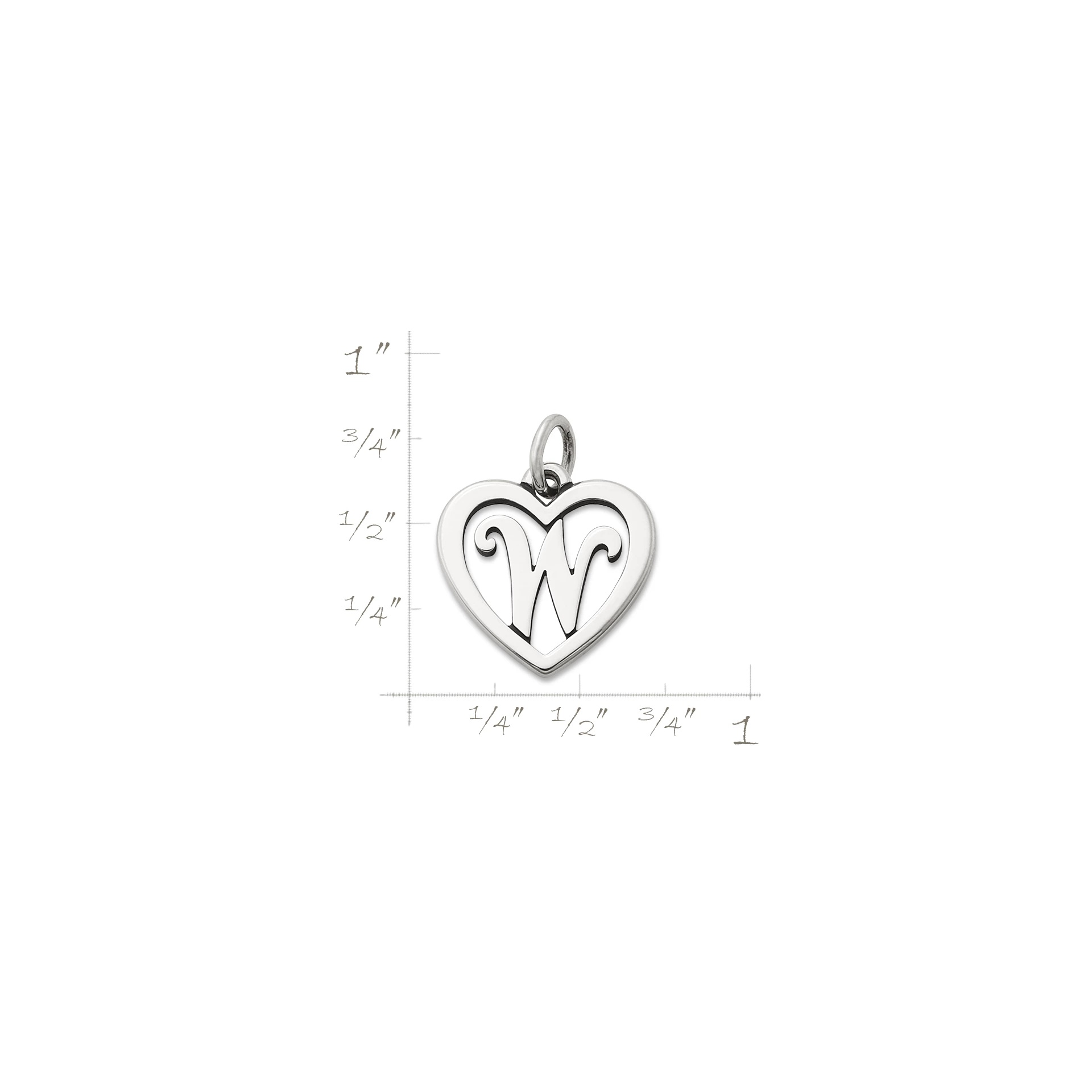Heart Script Initial Charm - Image 3