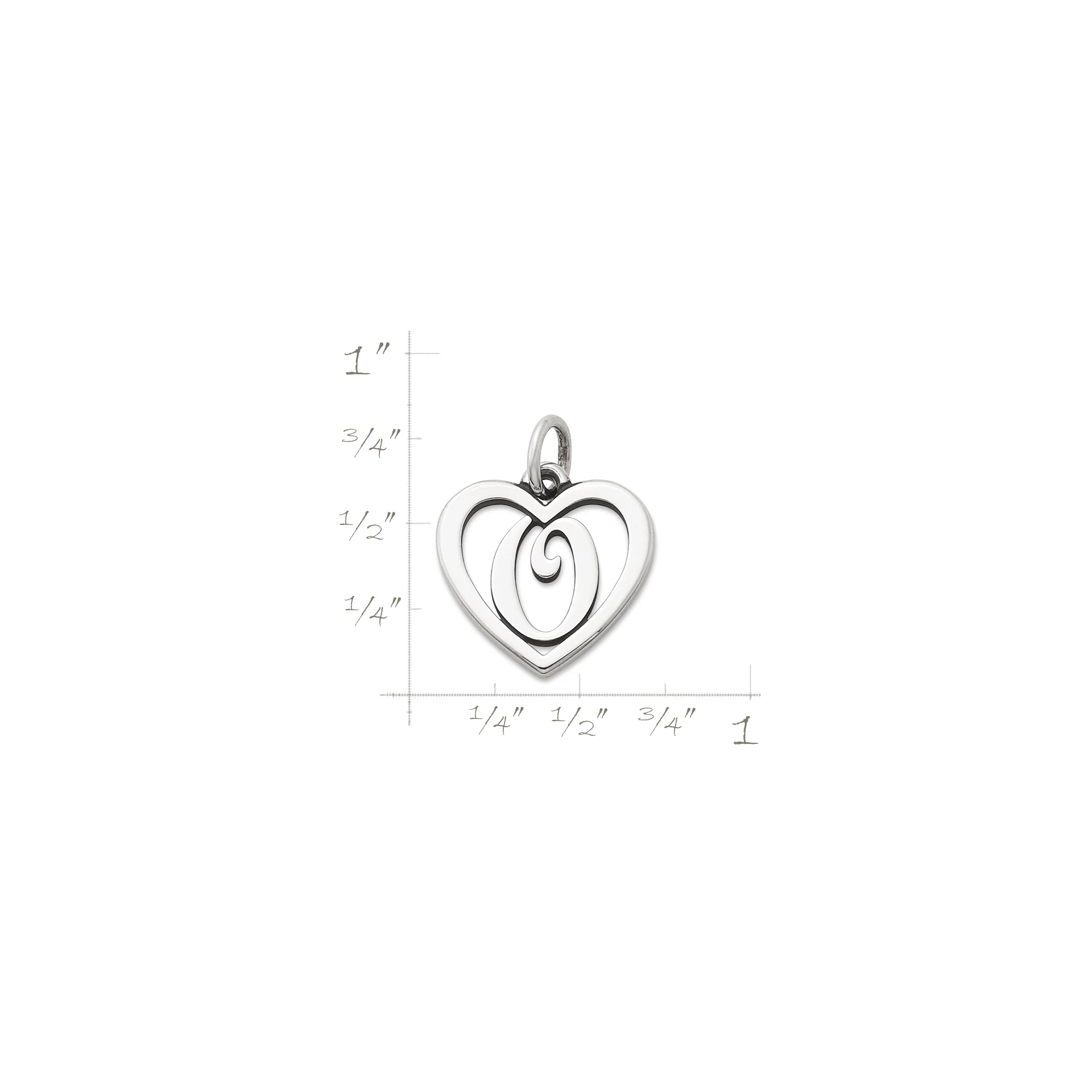 Heart Script Initial Charm - Image 3
