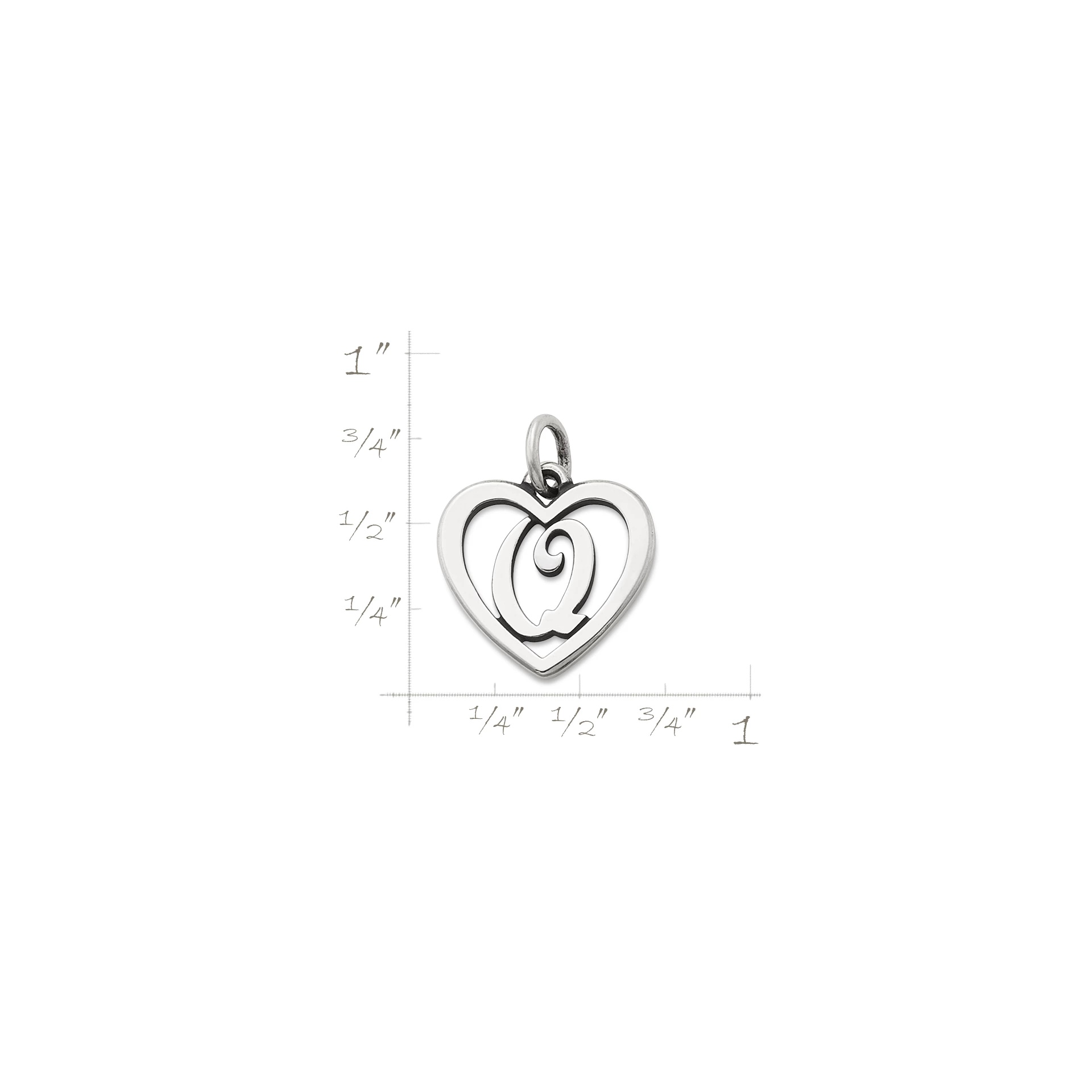 Heart Script Initial Charm - Image 3