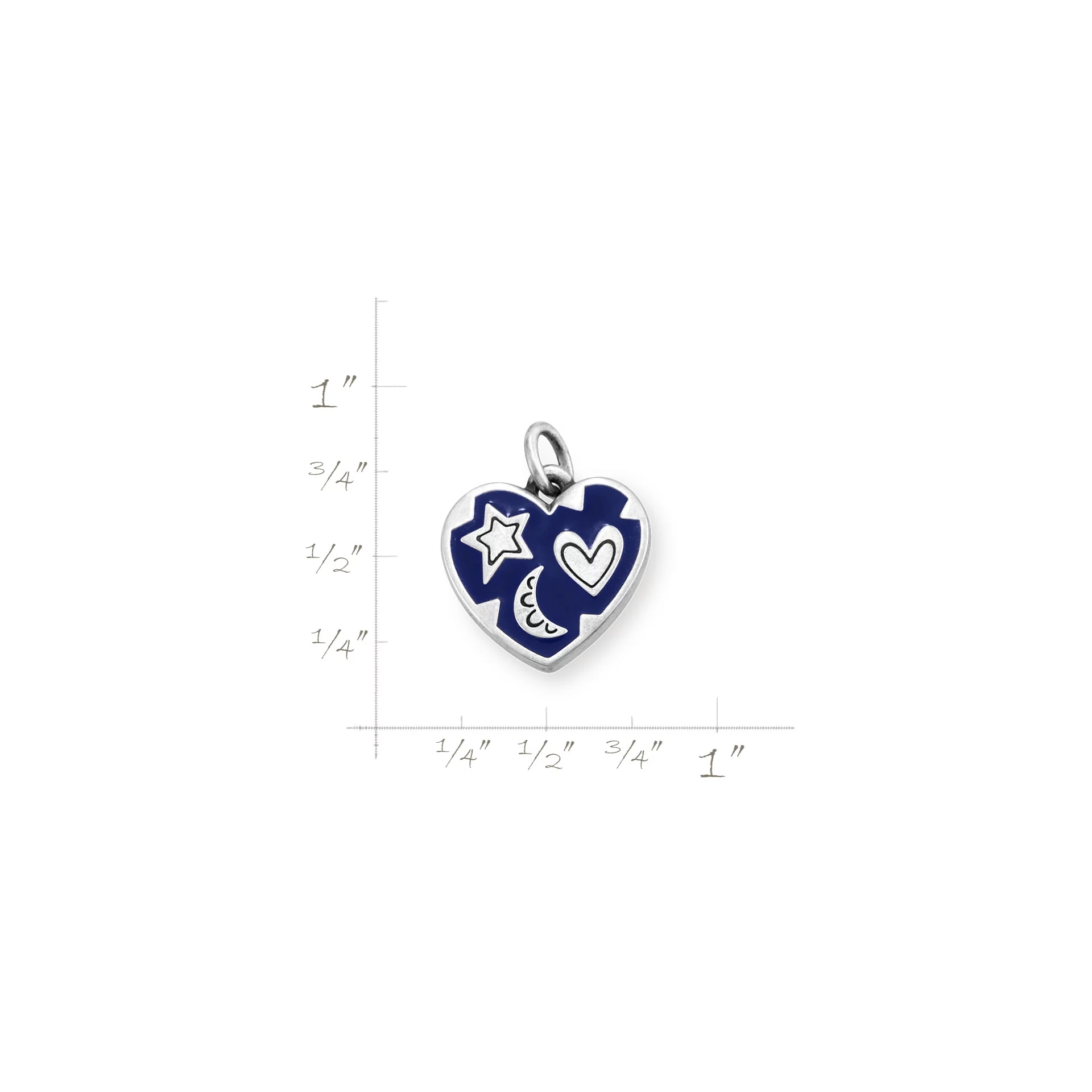 Enamel Written in the Stars Heart Charm - Image 5