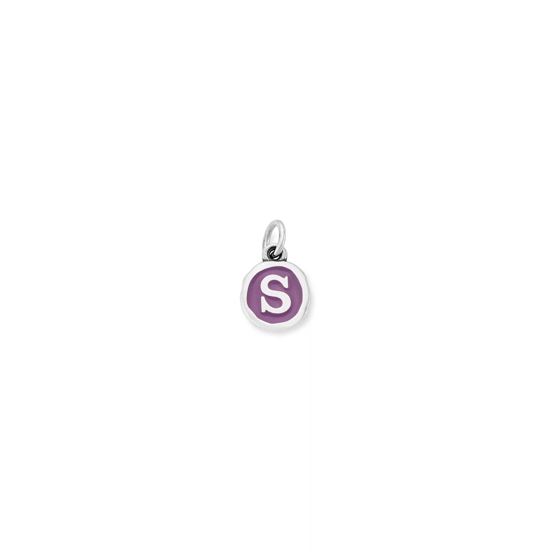 Enamel Initial Disc Charm