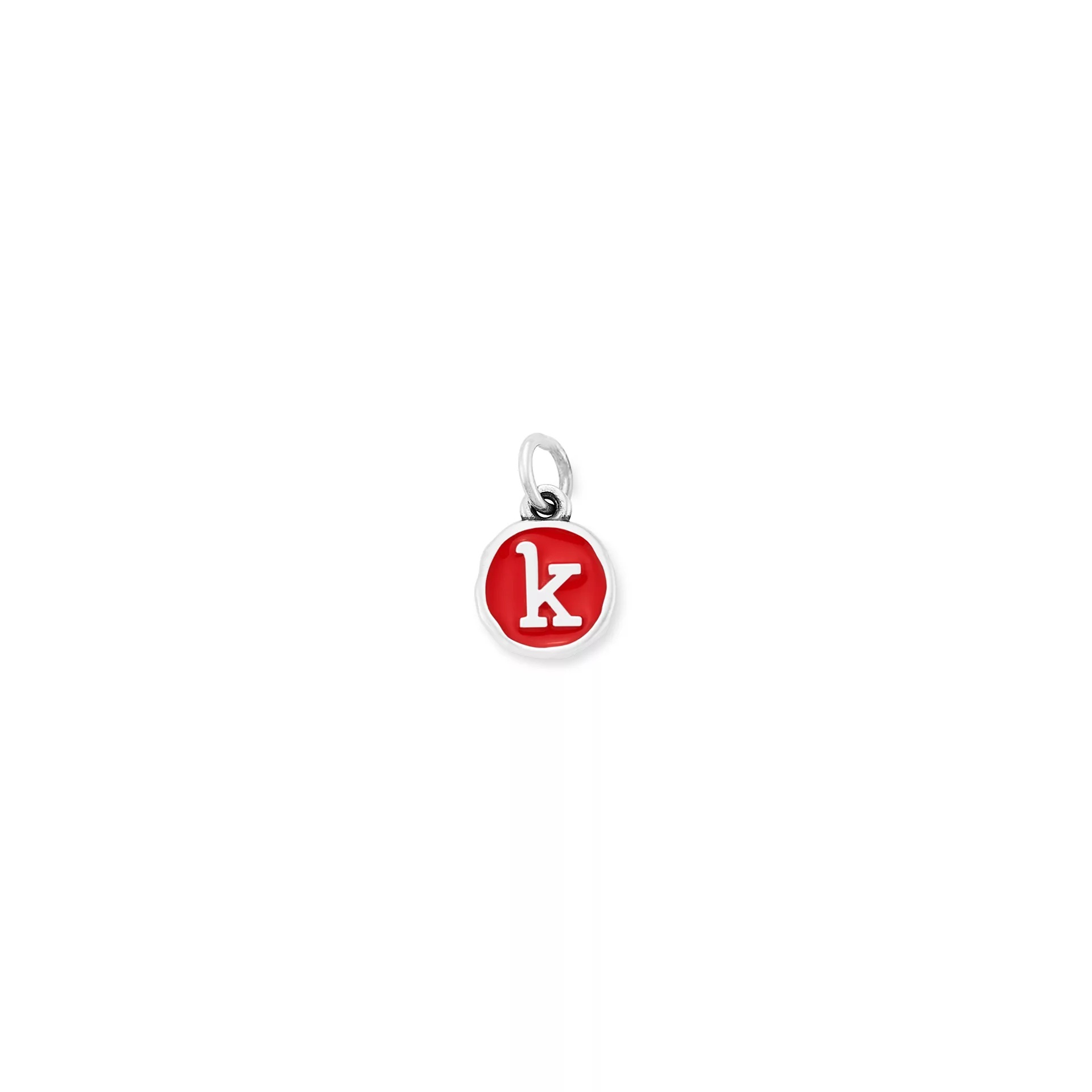 Enamel Initial Disc Charm