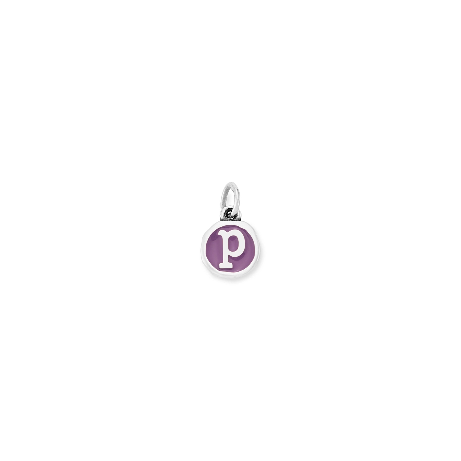 Enamel Initial Disc Charm