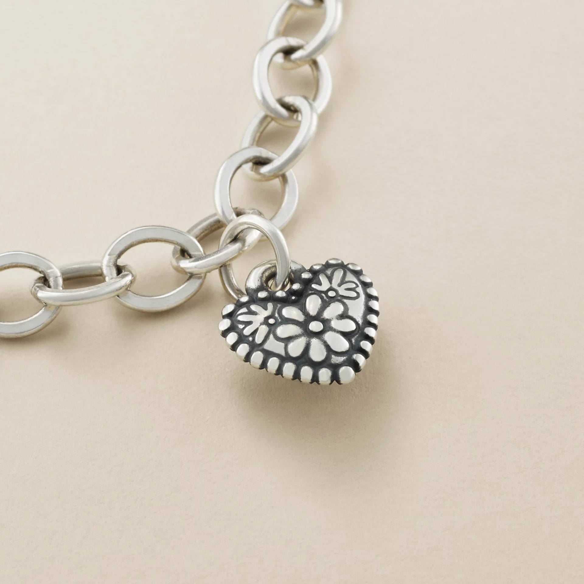Petite Floral Heart Charm - Image 2