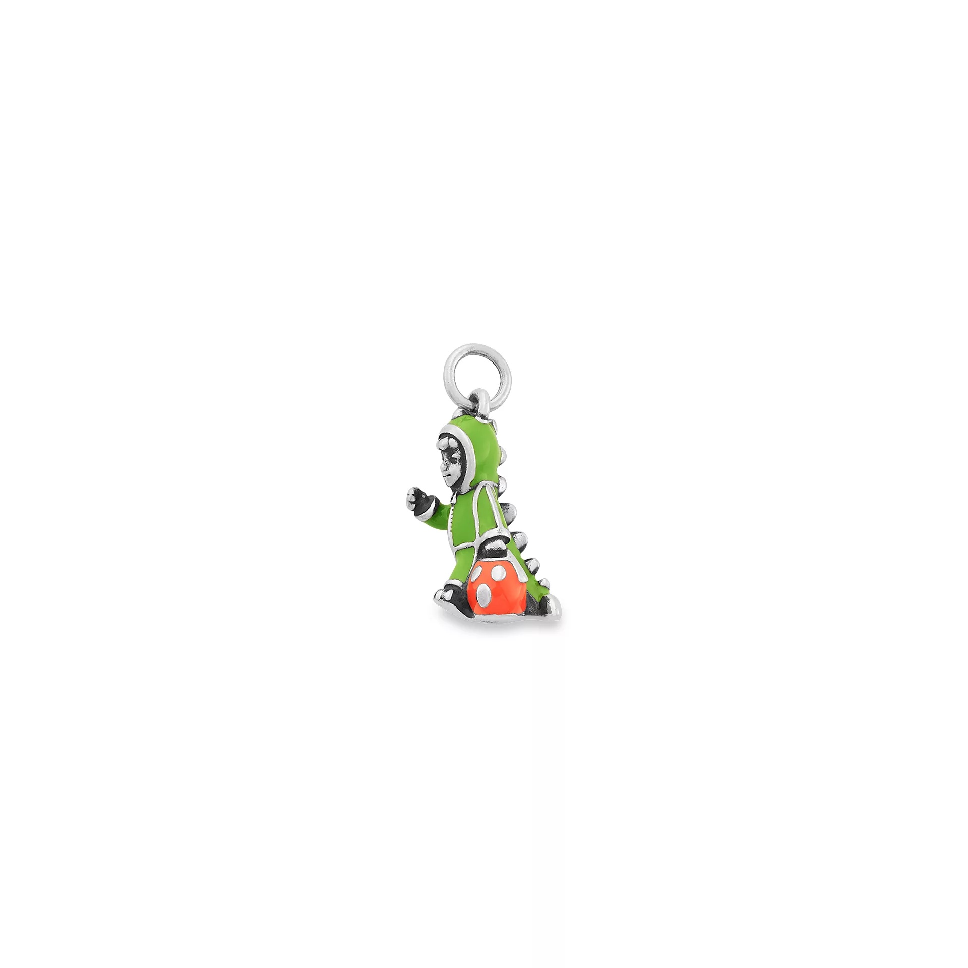 Enamel Halloween Dinosaur Costume Charm - Image 2