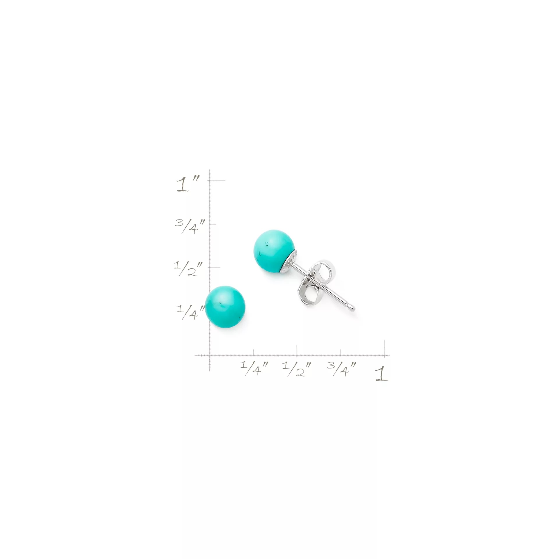 Round Gemstone Studs - Image 3