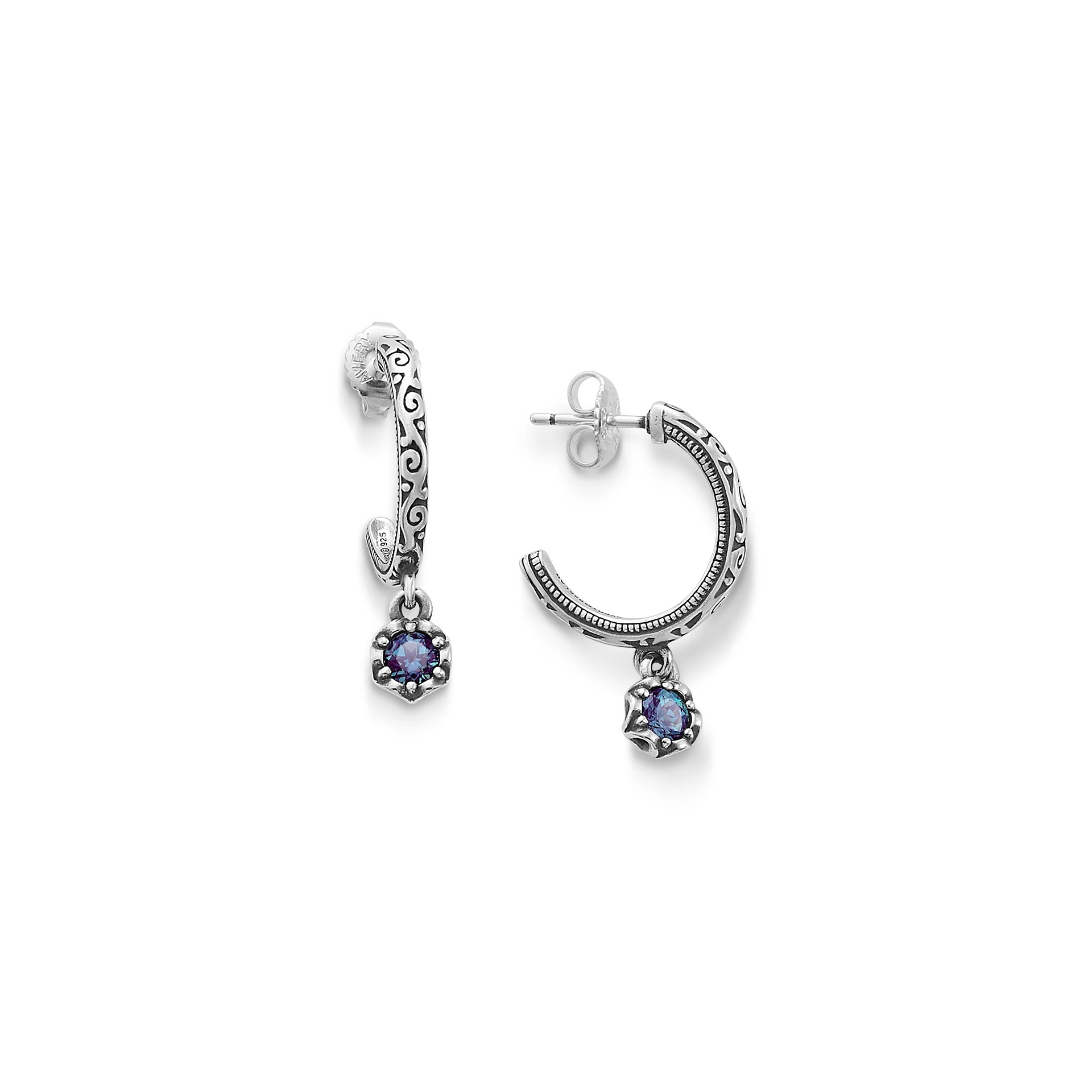 Cherished Birthstone Hoop Dangle EarShop All Rings