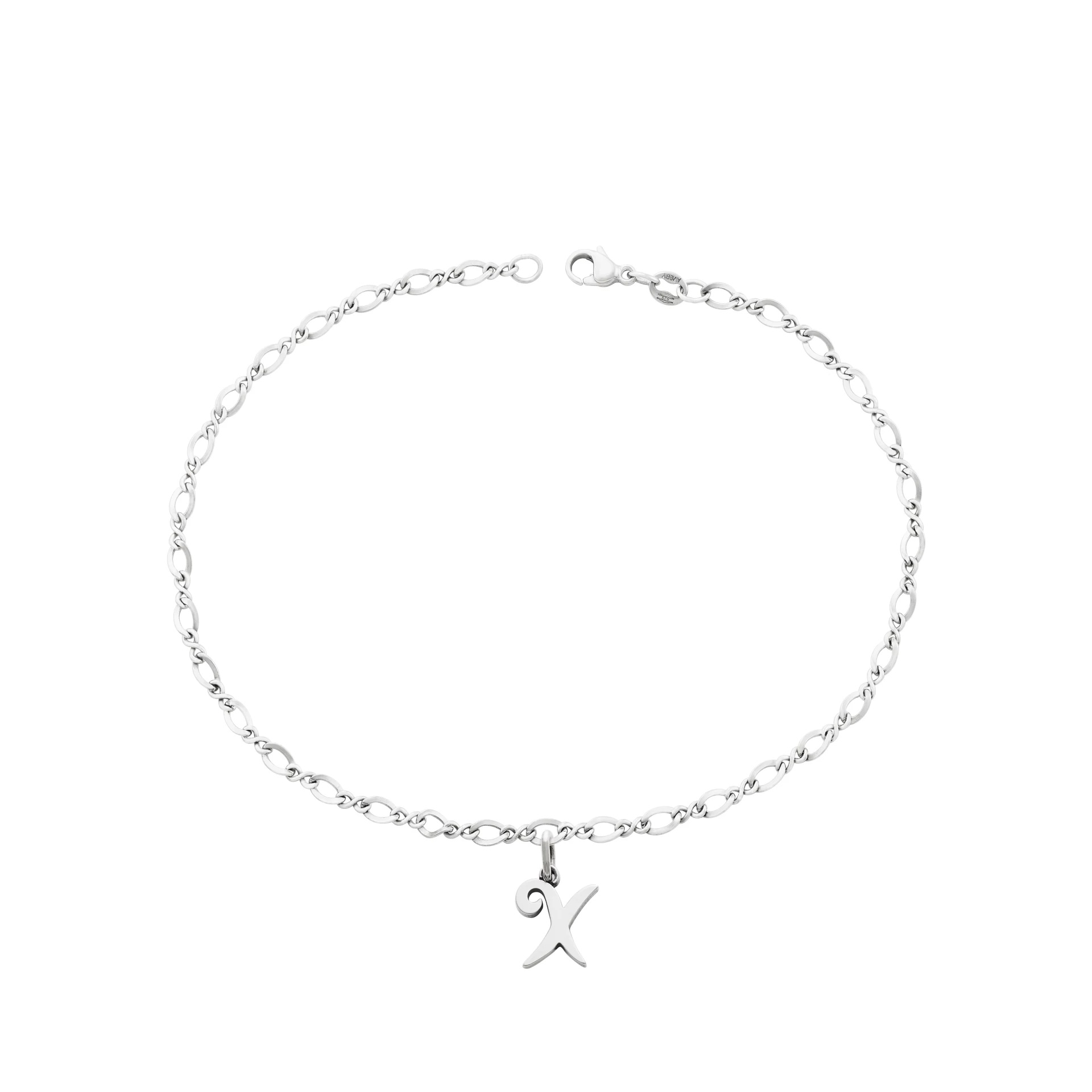 Small Script Initial Anklet