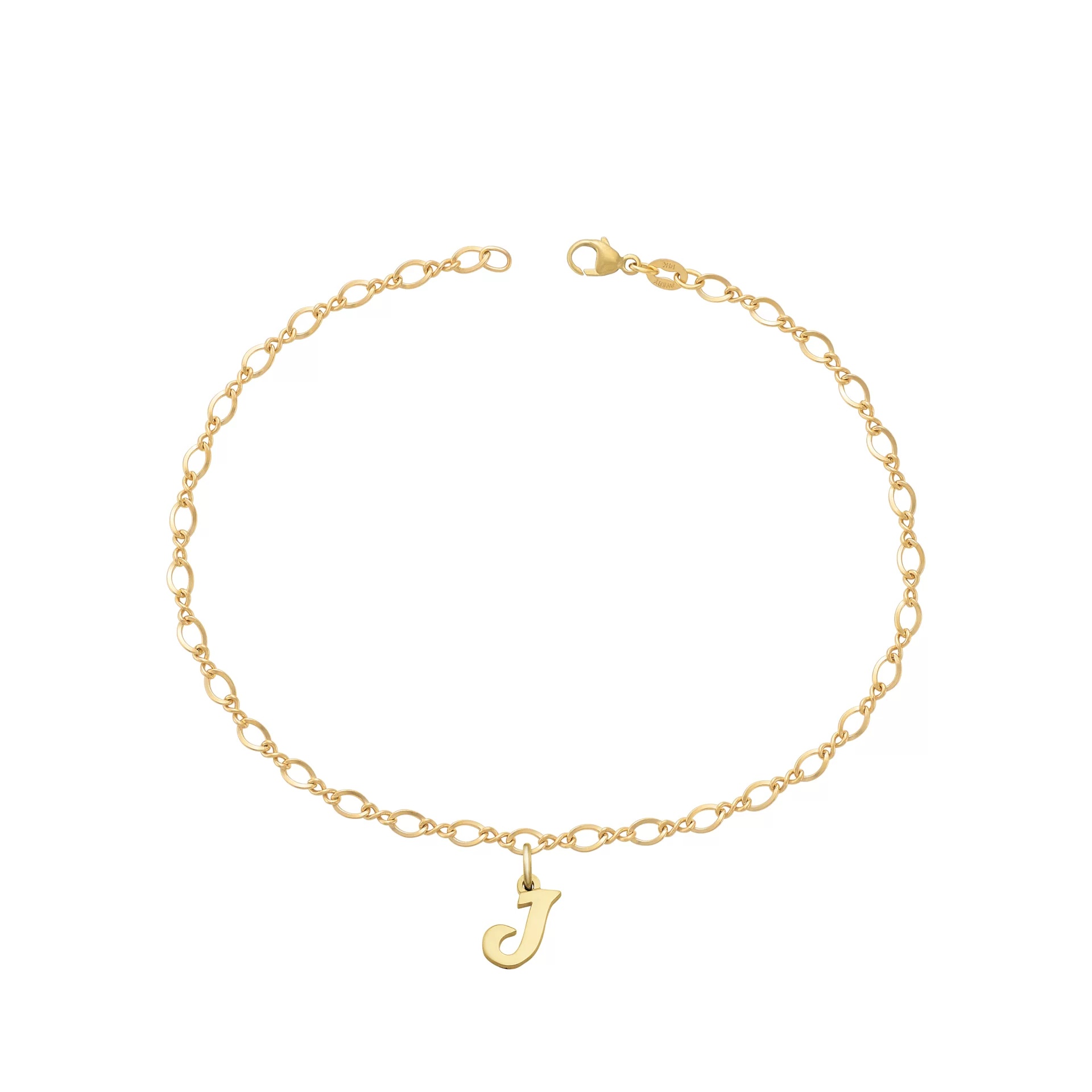 Small Script Initial Anklet