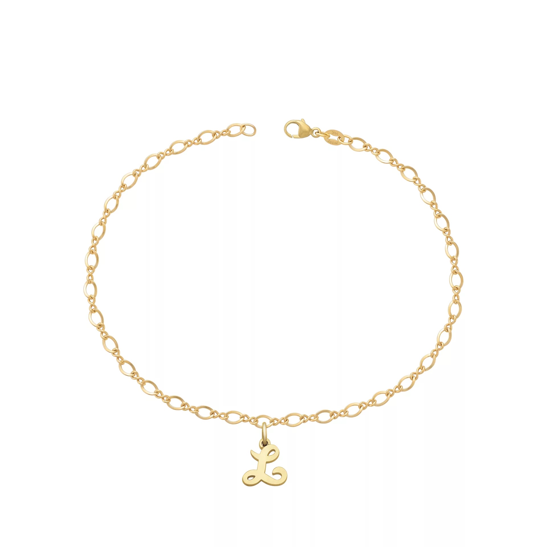 Small Script Initial Anklet