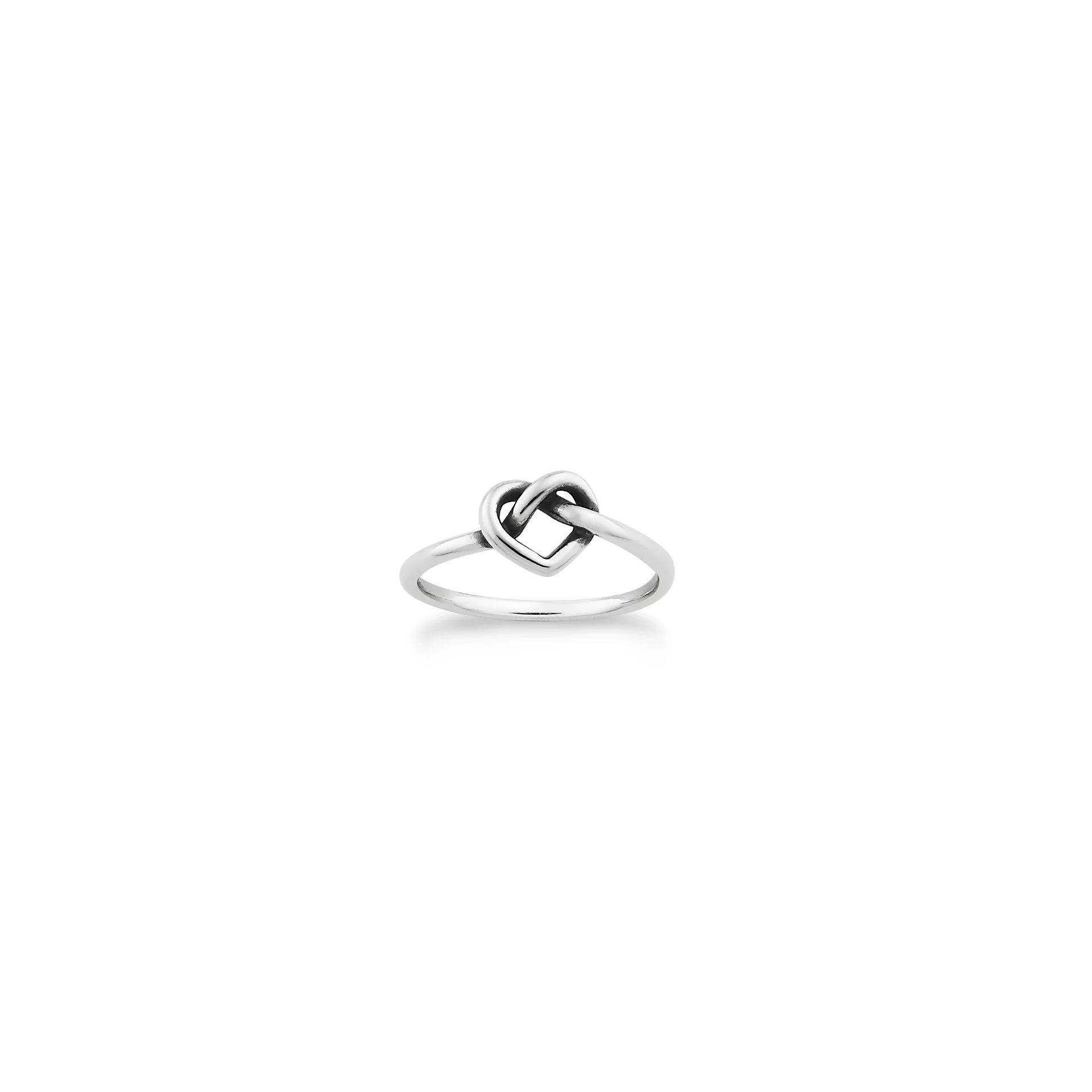 Delicate Heart Knot Ring