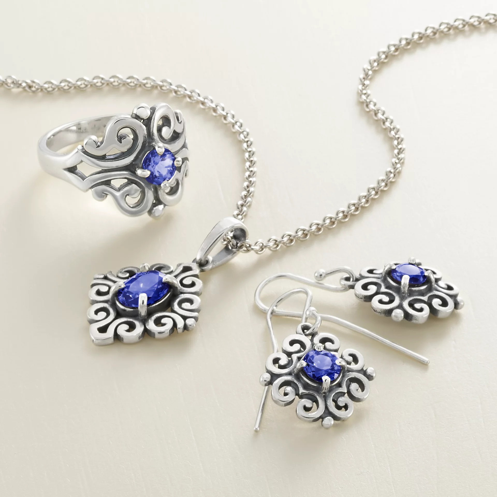 Spanish Lace Birthstone Dangle EarShop All Rings - Image 2