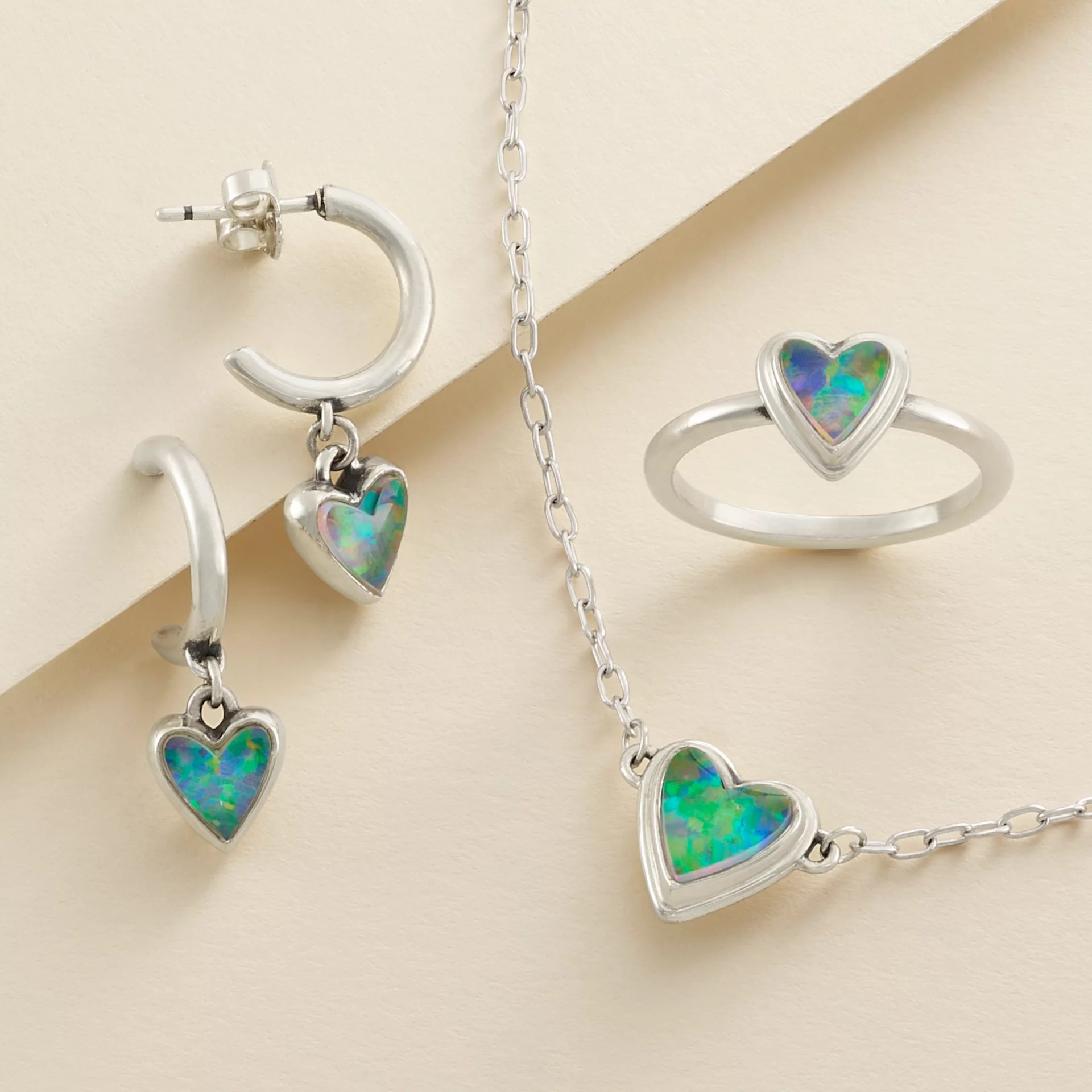 Sweetheart Gemstone Hoop Dangle EarShop All Rings - Image 3